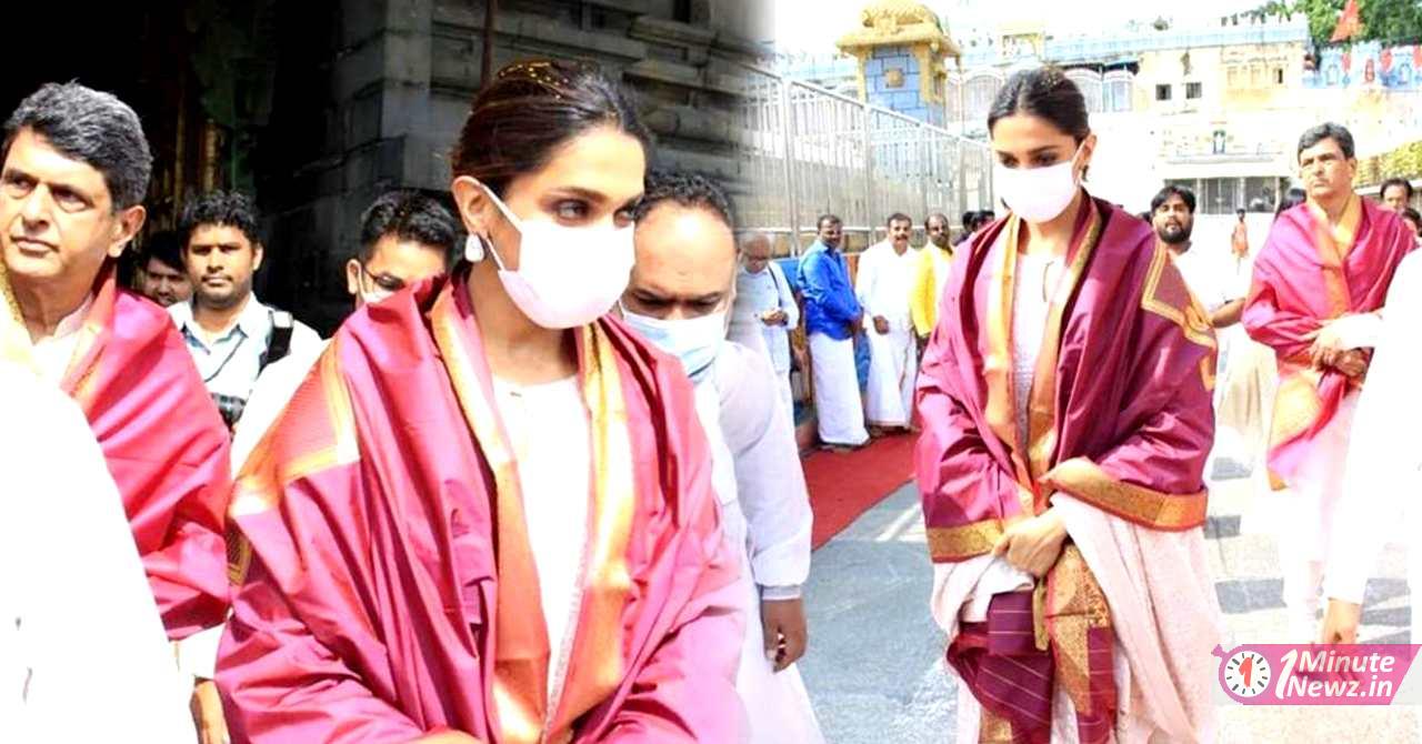 actress dipika padukon at tirupati temple with her family