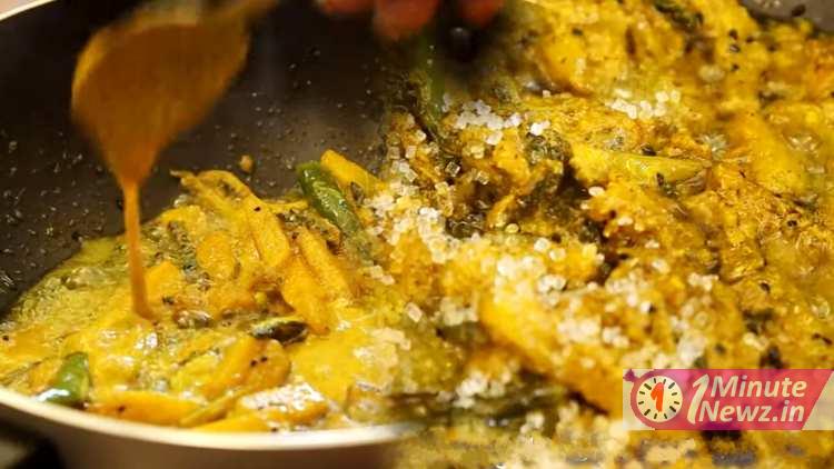 kasundi diye ucchhe kumror chhechki toirir recipe (chhechki)