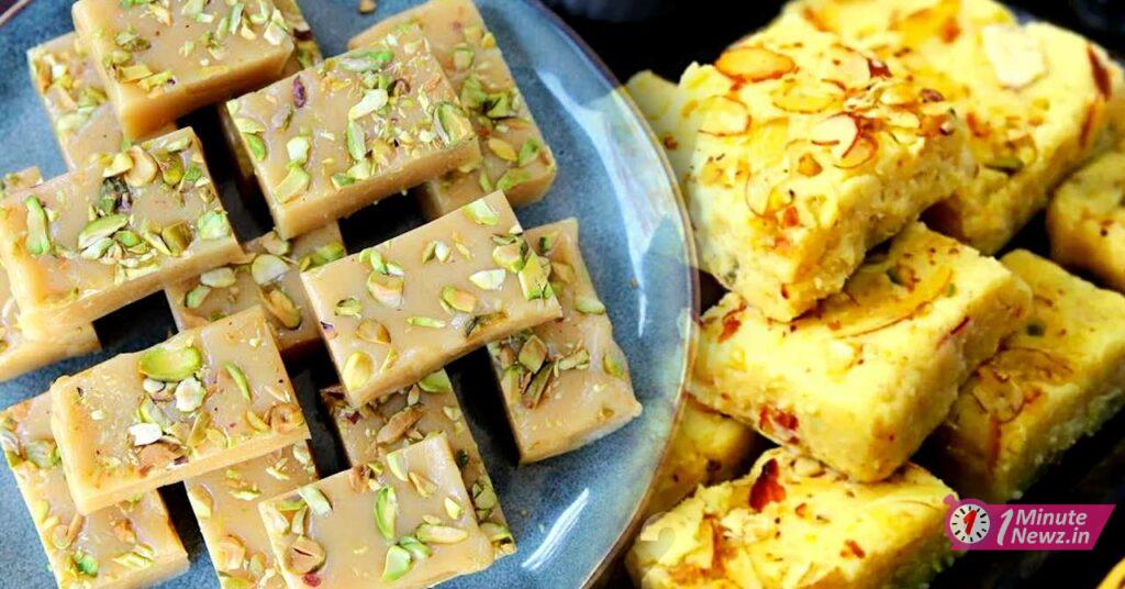 khoya barfi sandesh recipe