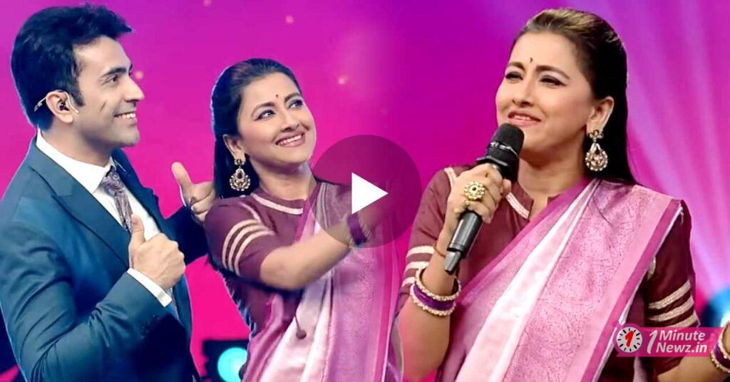 actress rachana banerjee makes a surprise visit at saregamapa