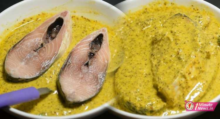 lau pata diyei ilish paturi recipe 1