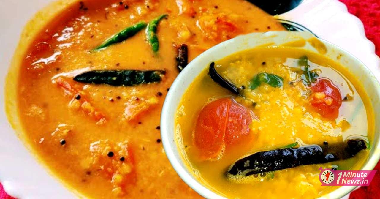 tomato diye tasty masoor dal recipe