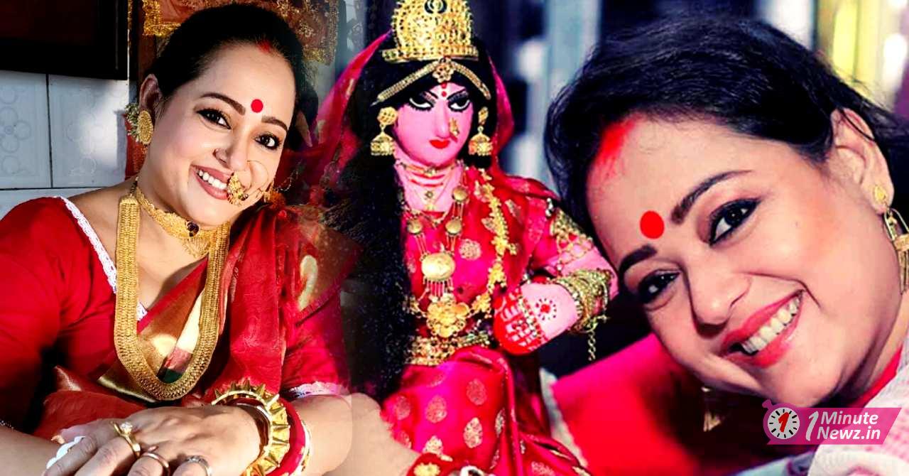 after two years actress aparajita adhya do lakshmi puja in her house