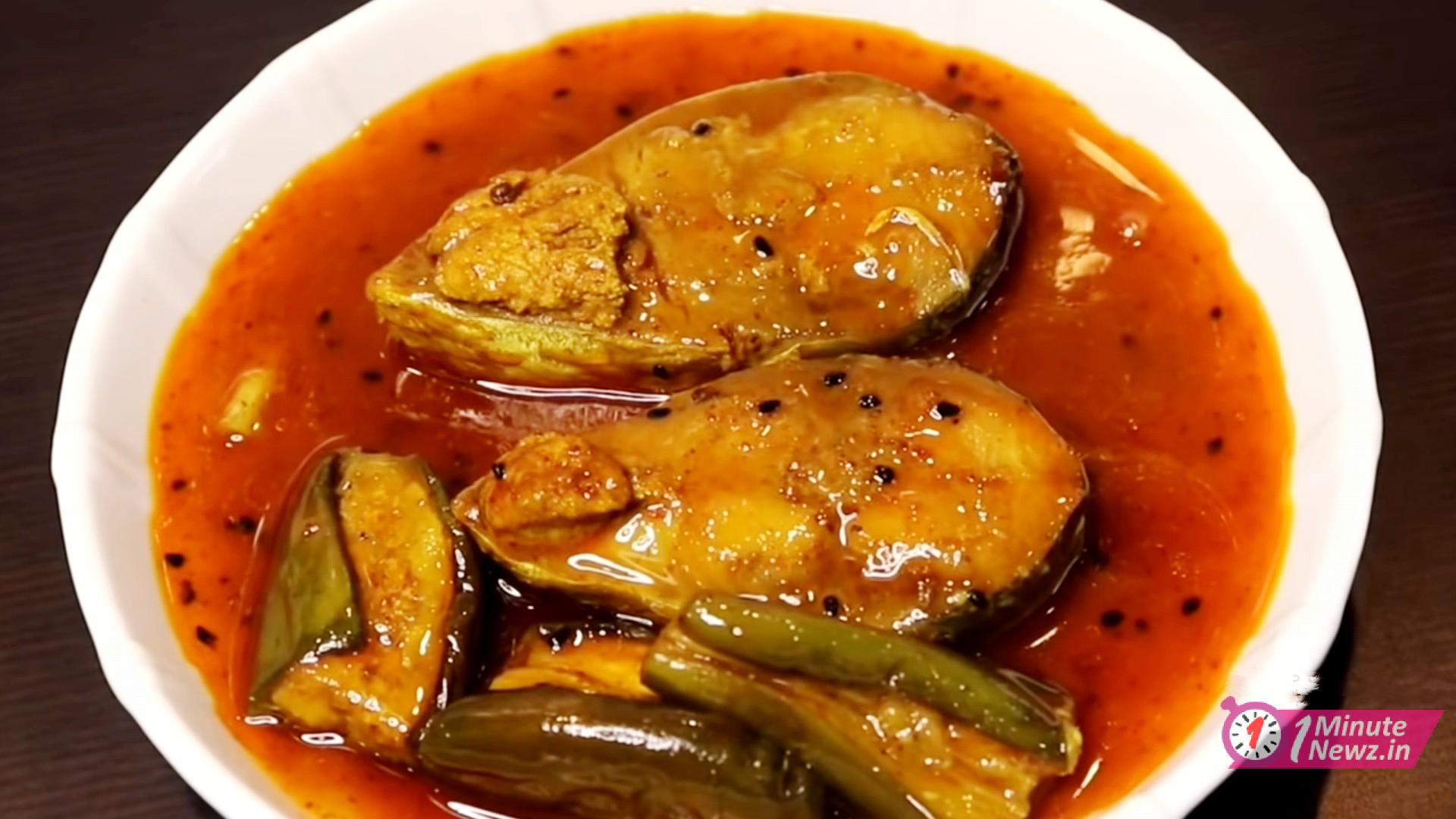 begun diye ilisher jhol recipe