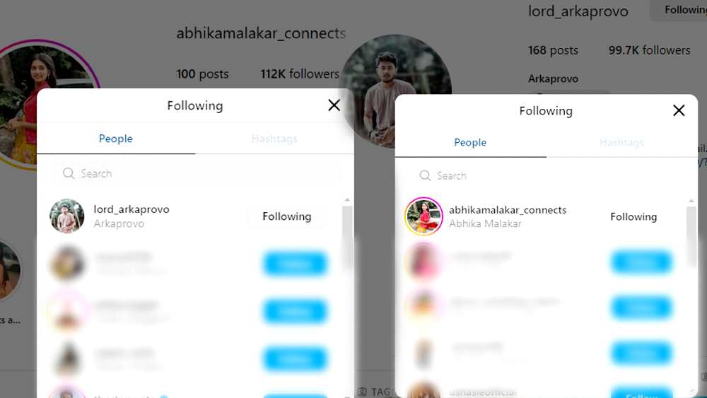 abhika and arkoprovo unfollow each other