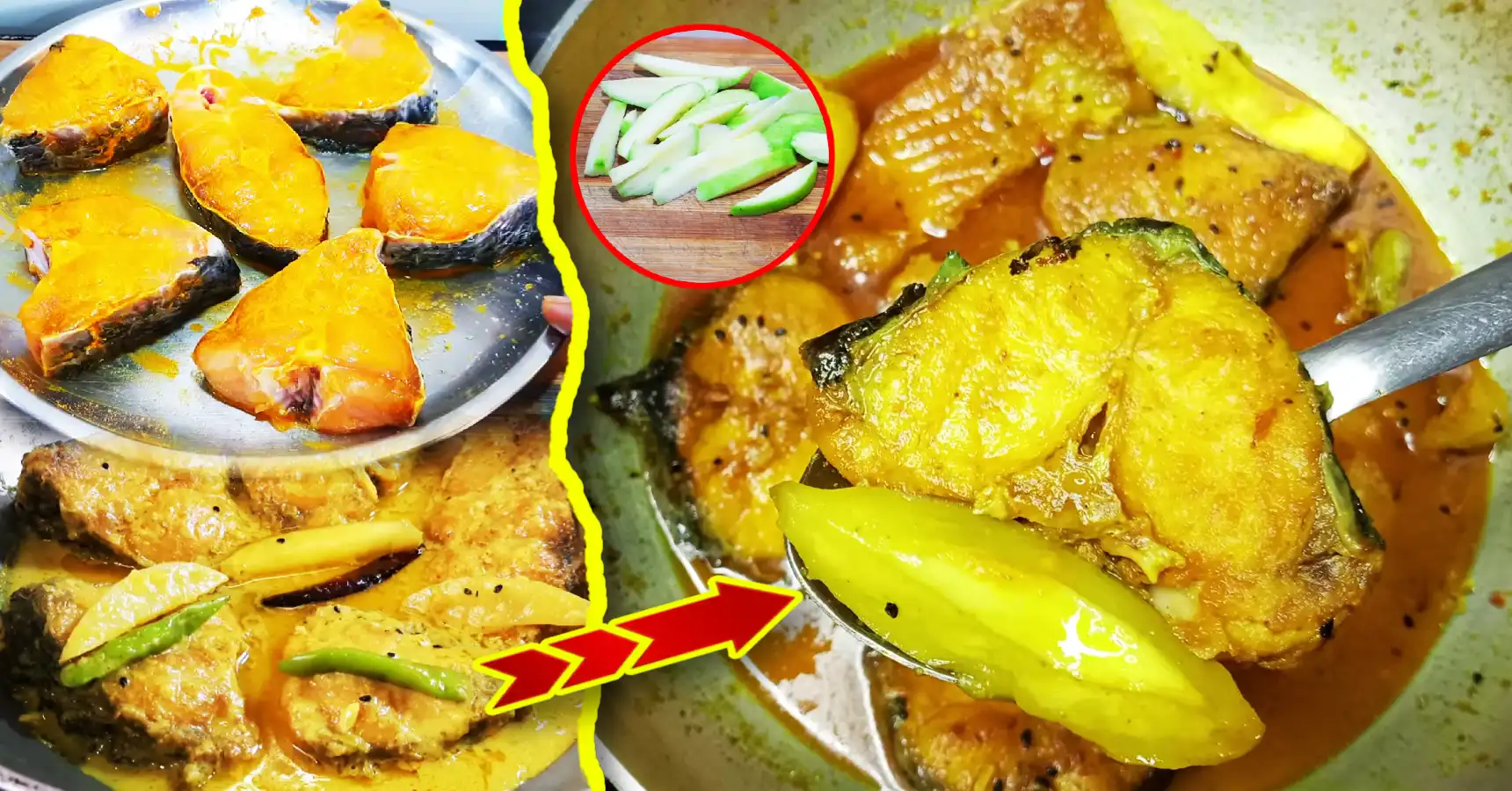 bengali style mango katla recipe, আম কাতলা রেসিপি