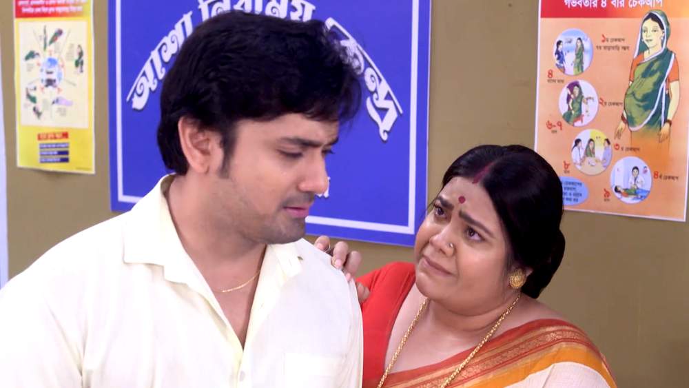 neem phooler madhu serial krishna tell srijan to choose the baby